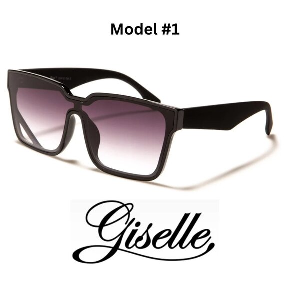 Giselle Classic Square Women's Black Sunglasses GSL22412 - Picture 1 of 1